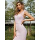 Mermaid Gorgeous Stretch Crepe Ruched V-neck Sleeveless Bridesmaid Dresses