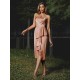Designer Ruffles Strapless Sleeveless Tea-Length Bridesmaid Dresses