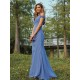 Classy Ruched Chiffon V-neck Sleeveless Bridesmaid Dresses