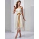Charming Strapless Sleeveless Sash/Ribbon/Belt Short Satin Bridesmaid Dresses