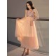 Amazing Chiffon Sequin Scoop Sleeveless Ankle-Length Junior/Girls Bridesmaid Dresses