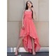 Amazing Chiffon Ruffles Spaghetti Straps Sleeveless Asymmetrical Junior/Girls Bridesmaid Dresses