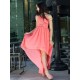 Amazing Chiffon Ruffles Spaghetti Straps Sleeveless Asymmetrical Junior/Girls Bridesmaid Dresses