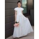 Amazing Chiffon Ruffles Scoop Short Sleeves Junior/Girls Bridesmaid Dresses