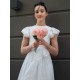 Amazing Chiffon Ruffles Scoop Short Sleeves Junior/Girls Bridesmaid Dresses