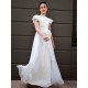 Amazing Chiffon Ruffles Scoop Short Sleeves Junior/Girls Bridesmaid Dresses