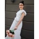 Amazing Chiffon Ruffles Scoop Short Sleeves Junior/Girls Bridesmaid Dresses