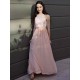 Amazing Chiffon Lace Halter Sleeveless Junior/Girls Bridesmaid Dresses