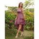 V-Neck Elegant Lace Sleeveless High Low Lace Bridesmaid Dresses