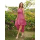 V-Neck Elegant Lace Sleeveless High Low Lace Bridesmaid Dresses