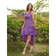 V-Neck Elegant Lace Sleeveless High Low Lace Bridesmaid Dresses