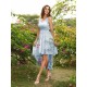 V-Neck Elegant Lace Sleeveless High Low Lace Bridesmaid Dresses