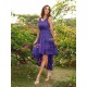 V-Neck Elegant Lace Sleeveless High Low Lace Bridesmaid Dresses