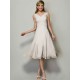 V-Neck Elegant Sleeveless Pleats Short Chiffon Bridesmaid Dresses