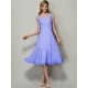 V-Neck Elegant Sleeveless Pleats Short Chiffon Bridesmaid Dresses