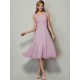 V-Neck Elegant Sleeveless Pleats Short Chiffon Bridesmaid Dresses