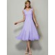 V-Neck Elegant Sleeveless Pleats Short Chiffon Bridesmaid Dresses