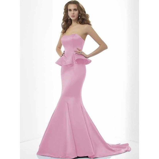 Mermaid Gorgeous Sweetheart Sleeveless Long Satin Bridesmaid Dresses