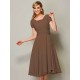 Modern Bateau Short Sleeves Ruffles Short Chiffon Bridesmaid Dresses