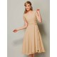 Modern Bateau Short Sleeves Ruffles Short Chiffon Bridesmaid Dresses