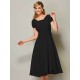 Modern Bateau Short Sleeves Ruffles Short Chiffon Bridesmaid Dresses