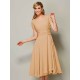 Modern Bateau Short Sleeves Ruffles Short Chiffon Bridesmaid Dresses