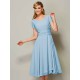 Modern Bateau Short Sleeves Ruffles Short Chiffon Bridesmaid Dresses