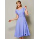 Modern Bateau Short Sleeves Ruffles Short Chiffon Bridesmaid Dresses