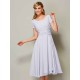 Modern Bateau Short Sleeves Ruffles Short Chiffon Bridesmaid Dresses