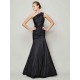 Classy Sleeveless One Shoulders Pleats Long Taffeta Bridesmaid Dresses