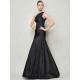 Classy Sleeveless One Shoulders Pleats Long Taffeta Bridesmaid Dresses