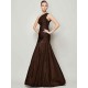 Classy Sleeveless One Shoulders Pleats Long Taffeta Bridesmaid Dresses
