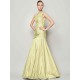 Classy Sleeveless One Shoulders Pleats Long Taffeta Bridesmaid Dresses