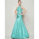 Classy Sleeveless One Shoulders Pleats Long Taffeta Bridesmaid Dresses