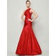 Classy Sleeveless One Shoulders Pleats Long Taffeta Bridesmaid Dresses