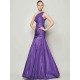 Classy Sleeveless One Shoulders Pleats Long Taffeta Bridesmaid Dresses