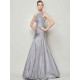 Classy Sleeveless One Shoulders Pleats Long Taffeta Bridesmaid Dresses