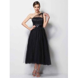 Classy Sleeveless One Shoulders Pleats Short Bridesmaid Dresses