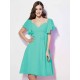 Gorgeous Sweetheart Short Sleeves Ruffles Short Chiffon Bridesmaid Dresses