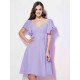 Gorgeous Sweetheart Short Sleeves Ruffles Short Chiffon Bridesmaid Dresses