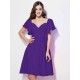 Gorgeous Sweetheart Short Sleeves Ruffles Short Chiffon Bridesmaid Dresses