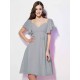 Gorgeous Sweetheart Short Sleeves Ruffles Short Chiffon Bridesmaid Dresses
