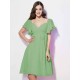 Gorgeous Sweetheart Short Sleeves Ruffles Short Chiffon Bridesmaid Dresses