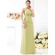 V-Neck Elegant Pleats Sleeveless Long Chiffon Bridesmaid Dresses