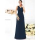 V-Neck Elegant Pleats Sleeveless Long Chiffon Bridesmaid Dresses