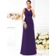 V-Neck Elegant Pleats Sleeveless Long Chiffon Bridesmaid Dresses