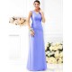 V-Neck Elegant Pleats Sleeveless Long Chiffon Bridesmaid Dresses