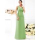 V-Neck Elegant Pleats Sleeveless Long Chiffon Bridesmaid Dresses