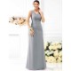 V-Neck Elegant Pleats Sleeveless Long Chiffon Bridesmaid Dresses