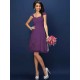 Charming Straps Pleats Sleeveless Short Chiffon Bridesmaid Dresses